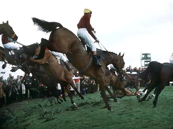 Red Rum clears Bechers Brook - 1976 Grand National