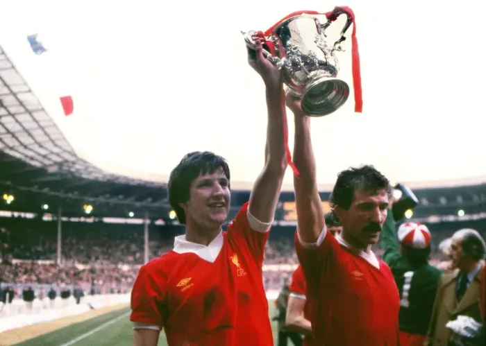 Framed Print : Ronnie Whelan and Graeme Souness celebrate Liverpools 1982 League Cup victory Framed Print : Ronnie Whelan and Graeme Souness celebrate Liverpools 1982 League Cup victory