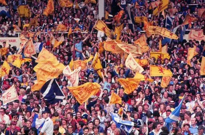 Framed Print : Scotland fans at Wembley - 1977 British Home Championship