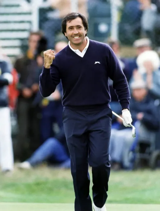 Framed Print : Seve Ballesteros celebrates his chip on the way to winning the 1988 Open Framed Print : Seve Ballesteros celebrates his chip on the way to winning the 1988 Open