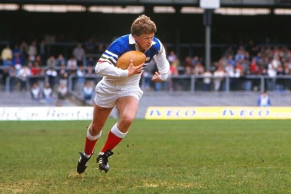 Terry Ringland plays for the Five Nations in 1986