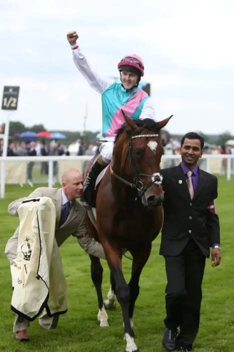 Framed Print : Tom Queally celebrates winning the Queen Anne Stakes on Frankel Framed Print : Tom Queally celebrates winning the Queen Anne Stakes on Frankel