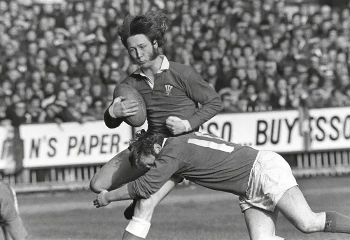 Framed Print : Wales JPR Williams is tackled by Irelands Barry McGann - 1973 Five Nations Framed Print : Wales JPR Williams is tackled by Irelands Barry McGann - 1973 Five Nations