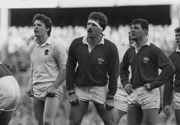 Wales Robert Norster and Englands Mickey Skinner - 1988 Five Nations