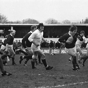 Alan Friell makes a break for London Scottish during their Centenary Match in 1978
