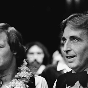 Alex Higgins & Terry Griffiths after the 1981 Benson & Hedges Masters Final