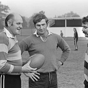 All Black coach Bob Duff, captain Ian Kirkpatrick, and Keith Mudoch during the 1972 / 3 Tour to GB
