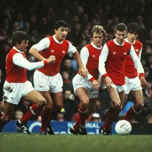 Arsenals John Hollins, Brian Talbot, Peter Nicholas, Graham Rix and Brian McDermott