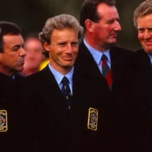 Barry Lane, Bernhard Langer and Colin Montgomerie share a laugh during the 1993 Ryder Cup Barry Lane, Bernhard Langer and Colin Montgomerie share a laugh during the 1993 Ryder Cup