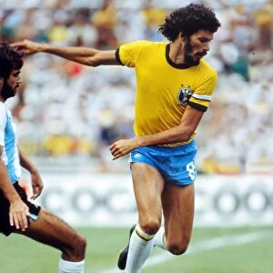 Brazil captain Socrates at the 1982 World Cup
