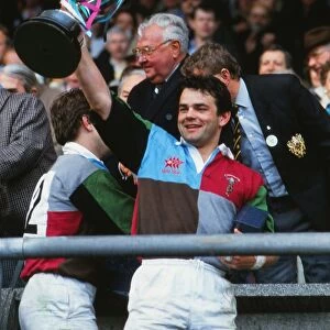 Will Carling of Harlequins with the 1991 Pilkington Cup