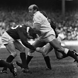 Colin Smart on the ball against Scotland - 1983 Five Nations
