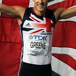 Dai Green after winning the World 400m hurdles title