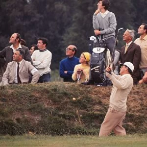 Dai Rees hits from a bunker at the 1969 NoW Matchplay