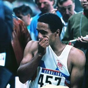 Daley Thompson fails to retain his Olympic decathlon title in Seoul in 1988