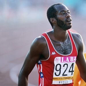Edwin Moses at the 1984 Los Angeles Olympics