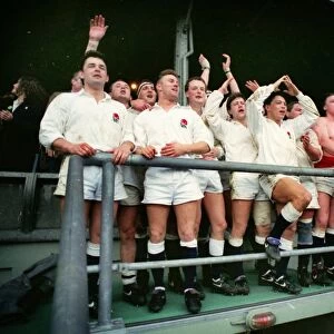 England celebrate their 1992 Grand Slam victory