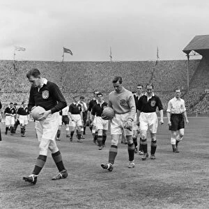 England and Scotland walk out at Wembley - 1952 / 3 British Home Championship