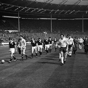 England and Scotland walk out at Wembley - 1962 / 3 British Home Championship