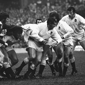 Englands Mike Burton during the 1976 Five Nations
