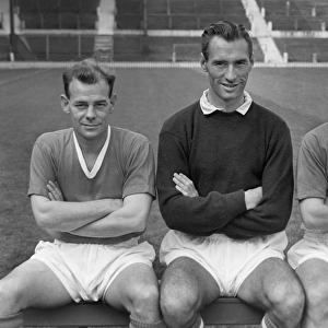 Ernie Taylor, Ray Wood, Warren Bradley - Manchester United
