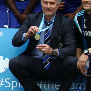Chelsea FC Manager Jose Mourinho with Winners Medal Print Chelsea FC Manager Jose Mourinho with Winners Medal Print