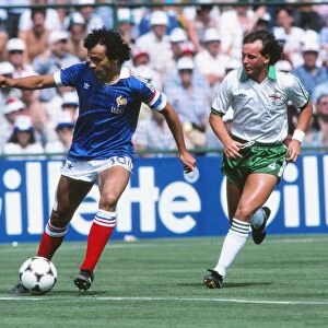 Frances Michel Platini and Northern Irelands David McCreery - 1982 World Cup