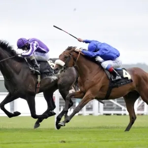 Frankie Dettori on Rewilding wins the Prince of Wales Stakes Print Frankie Dettori on Rewilding wins the Prince of Wales Stakes Print