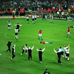 Germany celebrates winning Euro 96