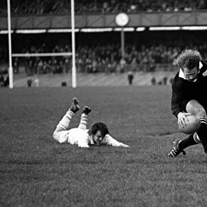 Grant Batty scores for the All Blacks against London Counties in 1972