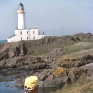 Henry Cotton at the ninth hole at Turnberry during the 1977 Open Championship