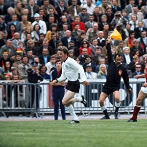 Herbert Wimmer is flagged offside in the final of Euro 72