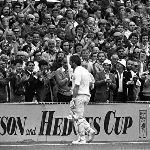 Ian Botham takes the crowds applause after his 118 during the 5th Test of the 1981 Ashes