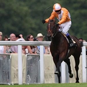 Most Improved, ridden by Kieren Fallon, leads the St James Palace Stakes - Royal Ascot 2012