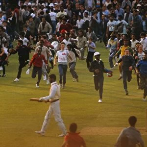 India fans invade the pitch after their side wins the 1983 Cricket World Cup Final