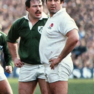 Irelands Phil Orr and Englands Colin Smart - 1981 Five Nations