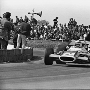 Jackie Stewart on his way to victory at 1969 British Grand Prix