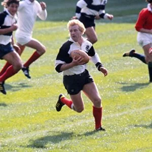 Jean-Pierre Rives on the ball for the Barbarians