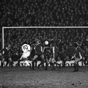 Leeds Johnny Giles scores against Wimbledon in the 1975 FA Cup