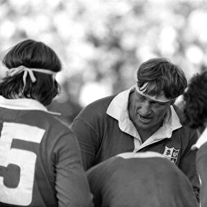 Lions captain Willie John McBride talks to his players during the final test against South Africa in 1974