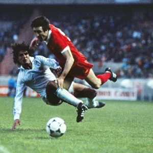Liverpools David Johnson is tackled - 1981 European Cup Final