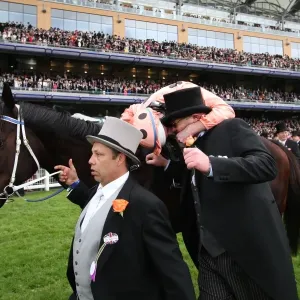 Luke Nolan kisses Peter Moody after Black Caviars victory at Royal Ascot Luke Nolan kisses Peter Moody after Black Caviars victory at Royal Ascot
