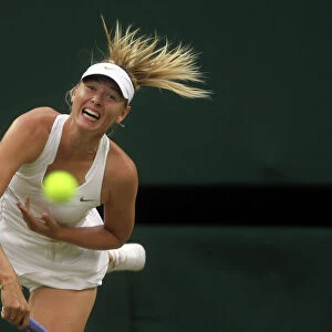 Maria Sharapova in action during the 2011 Wimbledon Championships