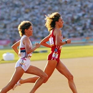 Mary Decker and Zola Budd - 3000m final at the 1984 Los Angeles Olympics