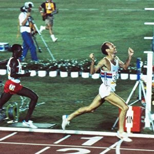 Mike McLeod wins a silver medal at the 1984 Los Angeles Olympics