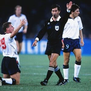 Paul Gascoigne appeals for a foul at Italia 90