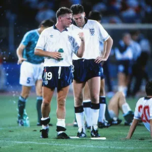 Paul Gascoigne and Chris Waddle Print before Italia 90 Penalty Shoot-out