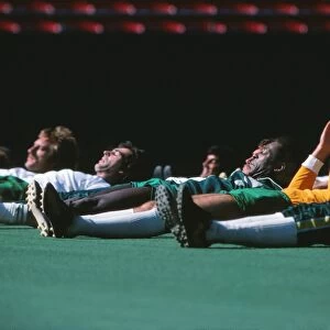 Pele trains at Giants Stadium in 1977