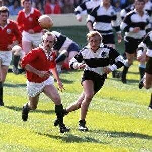Peter Squires of the Lions and David Duckham of the Barbarians - 1977 Silver Jubilee Match