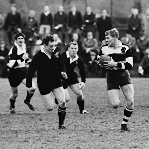 Rodney Webb on the ball for the Barbarians in 1967